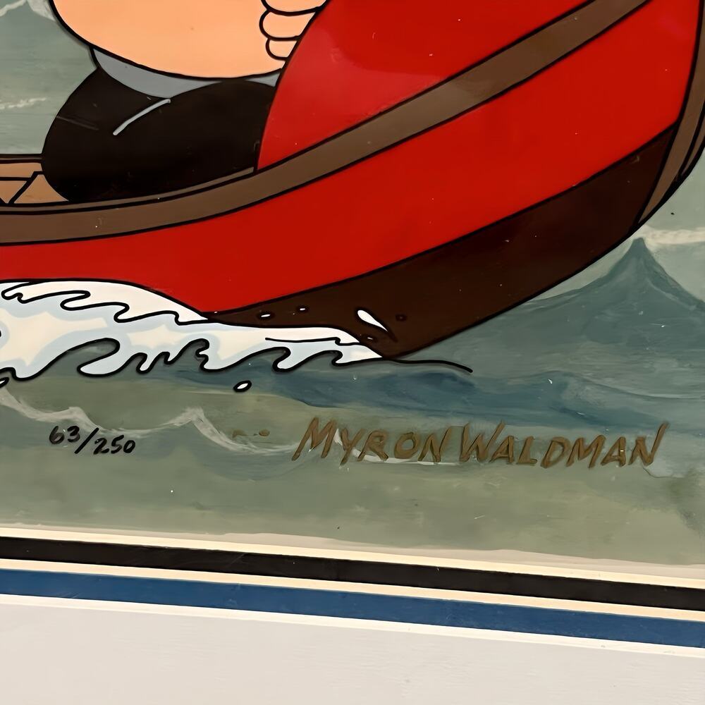 Myron Waldman Signed Popeye Jumps for Olive Limited Ed. Animation Cel 63/250 - Picture 4 of 5